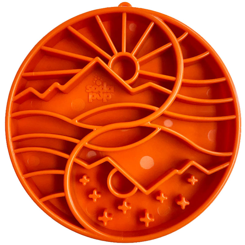 Sodapup Yin Yang Design Shallow Etray Enrichment Slowfeeder Bowl - Oranje
