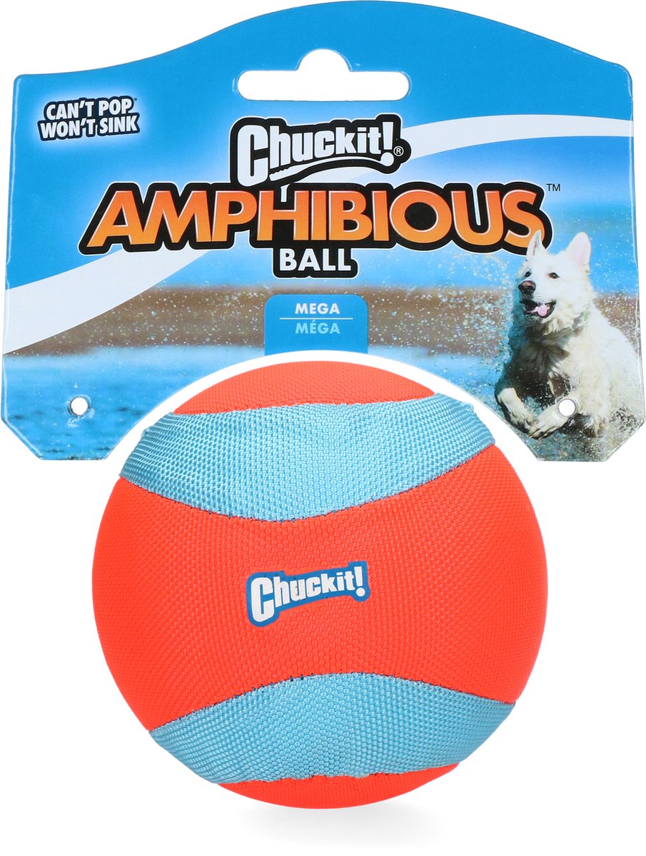 Chuckit Amphibious Mega Ball Oranje/Blauw
